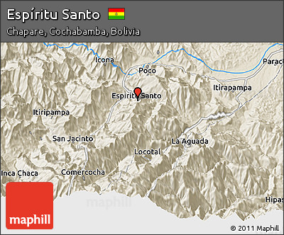 Shaded Relief 3D Map of Espíritu Santo