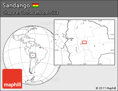 Blank Location Map of Sandango
