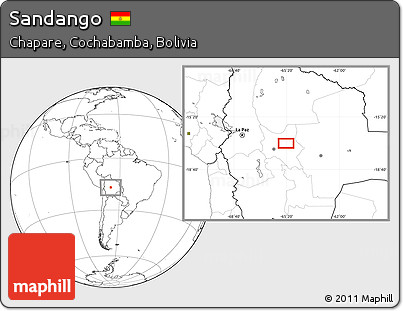 Blank Location Map of Sandango