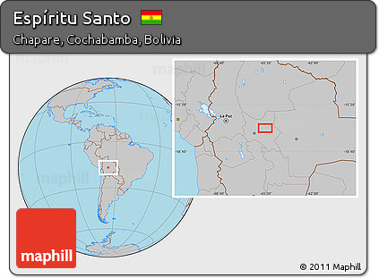 Gray Location Map of Espíritu Santo