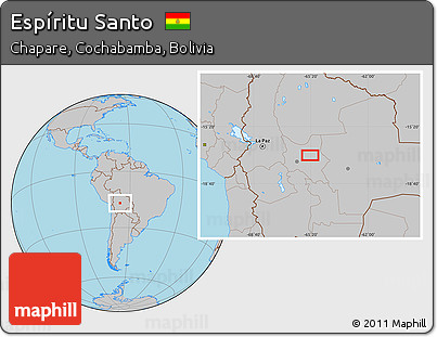Gray Location Map of Espíritu Santo