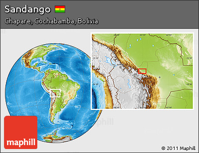 Physical Location Map of Sandango