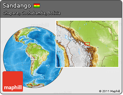 Physical Location Map of Sandango