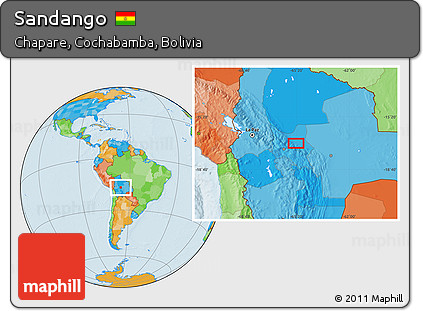 Political Location Map of Sandango