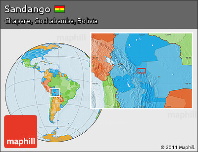 Political Location Map of Sandango