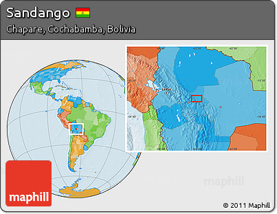 Political Location Map of Sandango