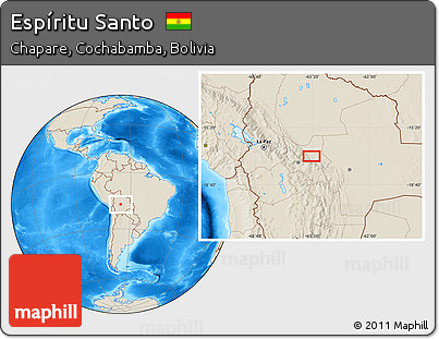 Shaded Relief Location Map of Espíritu Santo