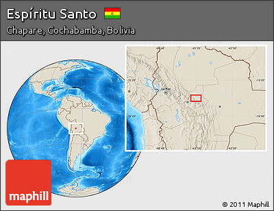 Shaded Relief Location Map of Espíritu Santo