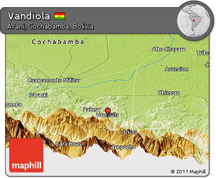 Physical Panoramic Map of Vandiola