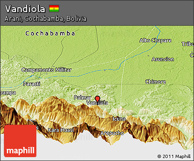 Physical Panoramic Map of Vandiola