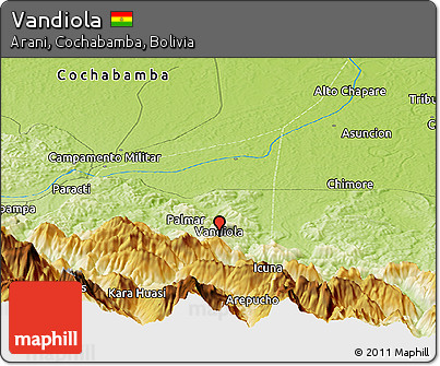 Physical Panoramic Map of Vandiola