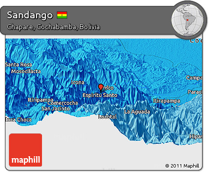 Political Panoramic Map of Sandango