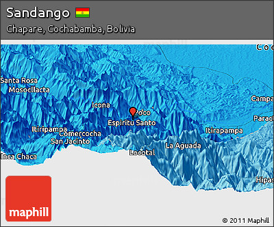 Political Panoramic Map of Sandango