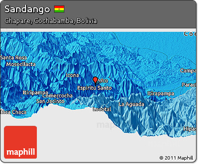 Political Panoramic Map of Sandango