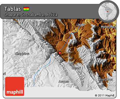 Physical 3D Map of Tablas