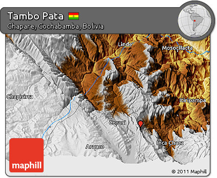 Physical 3D Map of Tambo Pata