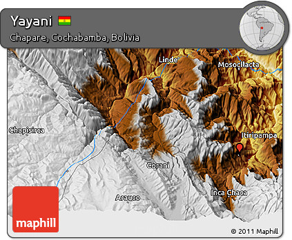 Physical 3D Map of Yayani