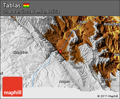 Physical 3D Map of Tablas