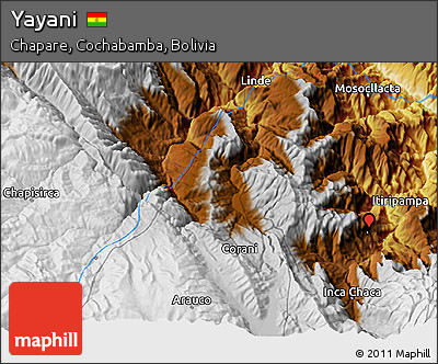 Physical 3D Map of Yayani
