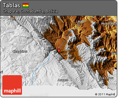Physical 3D Map of Tablas