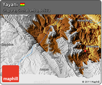 Physical 3D Map of Yayani