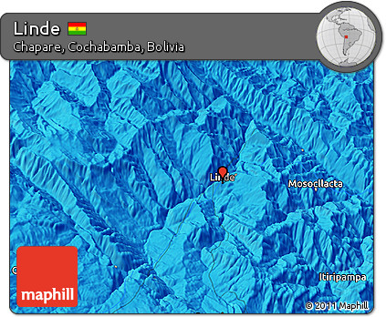 Political 3D Map of Linde