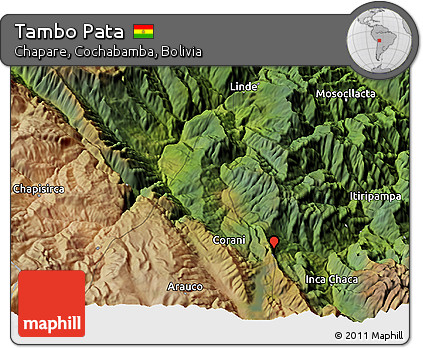 Satellite 3D Map of Tambo Pata