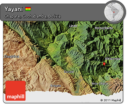 Satellite 3D Map of Yayani