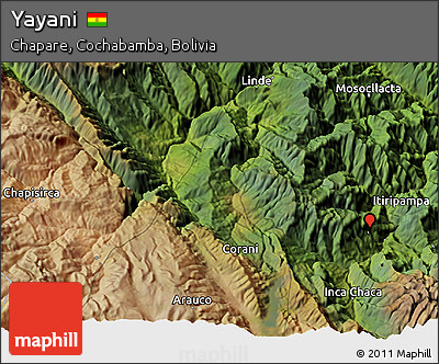 Satellite 3D Map of Yayani