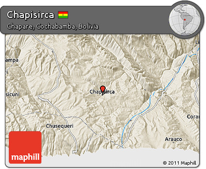 Shaded Relief 3D Map of Chapisirca