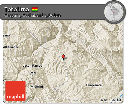 Shaded Relief 3D Map of Totolima