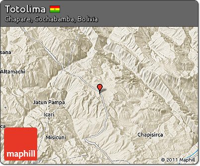 Shaded Relief 3D Map of Totolima