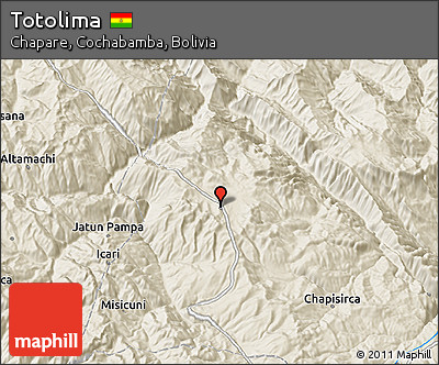 Shaded Relief 3D Map of Totolima