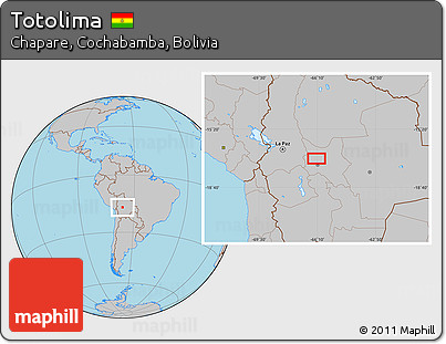 Gray Location Map of Totolima