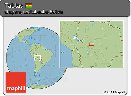 Savanna Style Location Map of Tablas