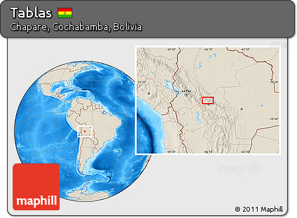 Shaded Relief Location Map of Tablas