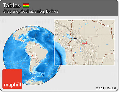 Shaded Relief Location Map of Tablas