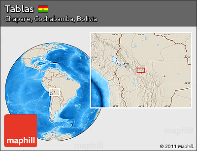 Shaded Relief Location Map of Tablas