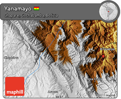 Physical Map of Yanamayo