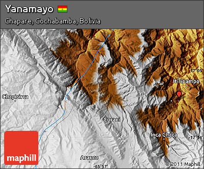 Physical Map of Yanamayo