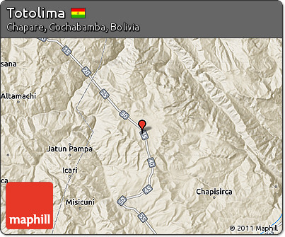 Shaded Relief Map of Totolima