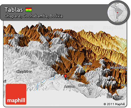 Physical Panoramic Map of Tablas