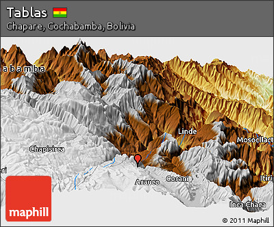 Physical Panoramic Map of Tablas