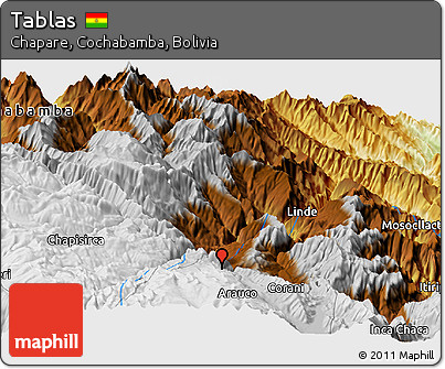 Physical Panoramic Map of Tablas