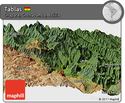 Satellite Panoramic Map of Tablas