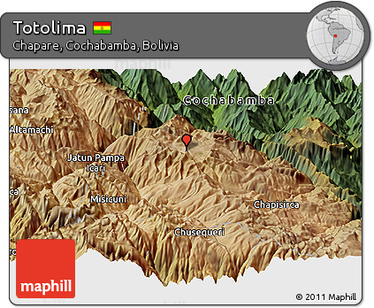 Satellite Panoramic Map of Totolima