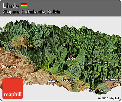 Satellite Panoramic Map of Linde