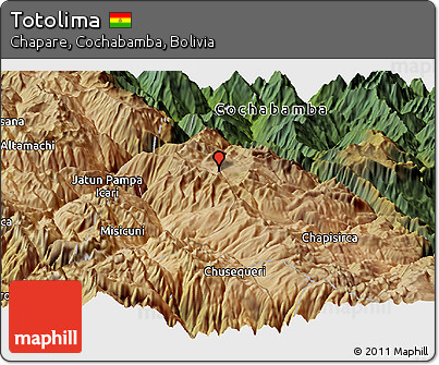 Satellite Panoramic Map of Totolima