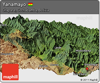 Satellite Panoramic Map of Yanamayo