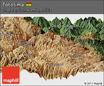 Satellite Panoramic Map of Totolima